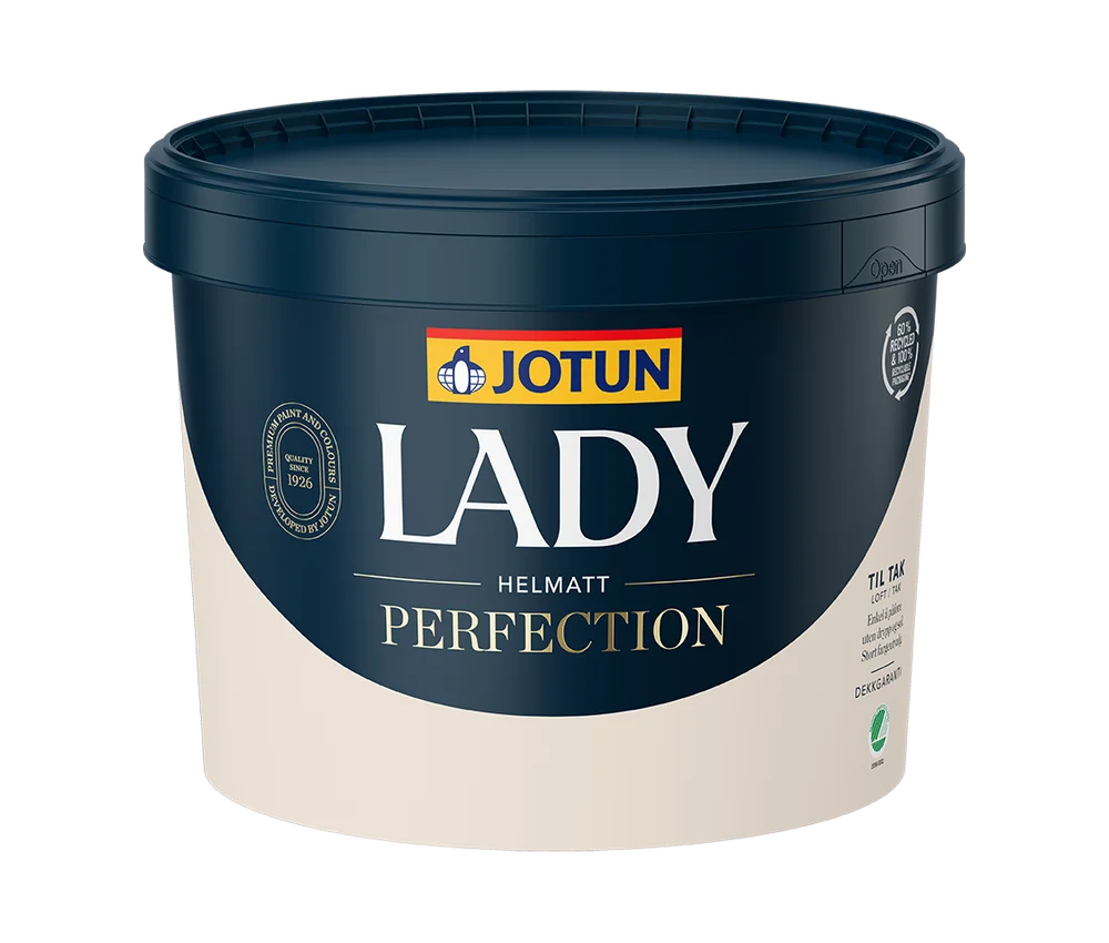 Jotun LADY Perfection helmatt hvit 9 l – takmaling v:1896511 Jotun LADY Perfection helmatt hvit 9 l – takmaling v:1896511