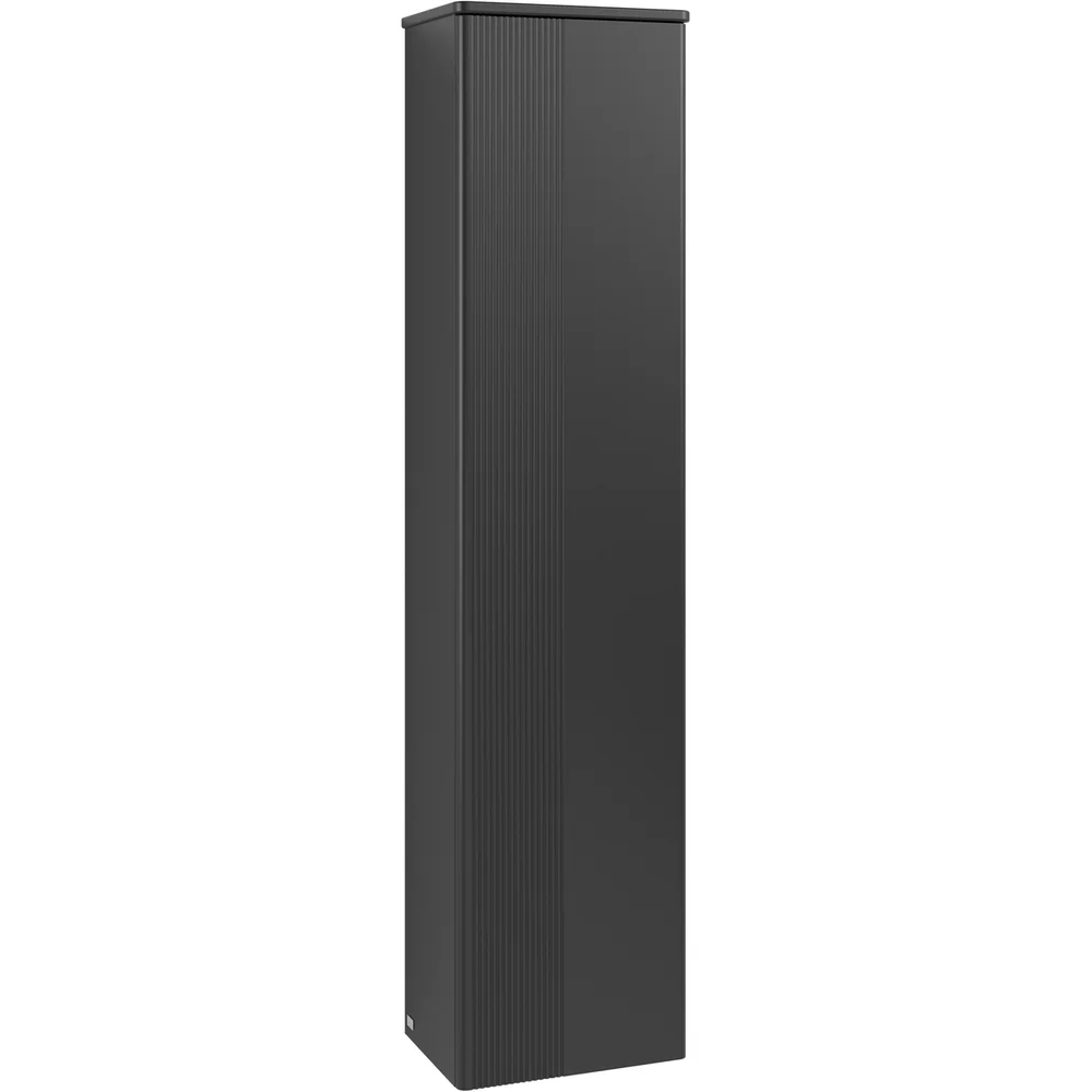 V&B ANTAO HØYSKAP 1 DØR RILLET 414X1719X287 HØYRE MATT SORT v:7418971