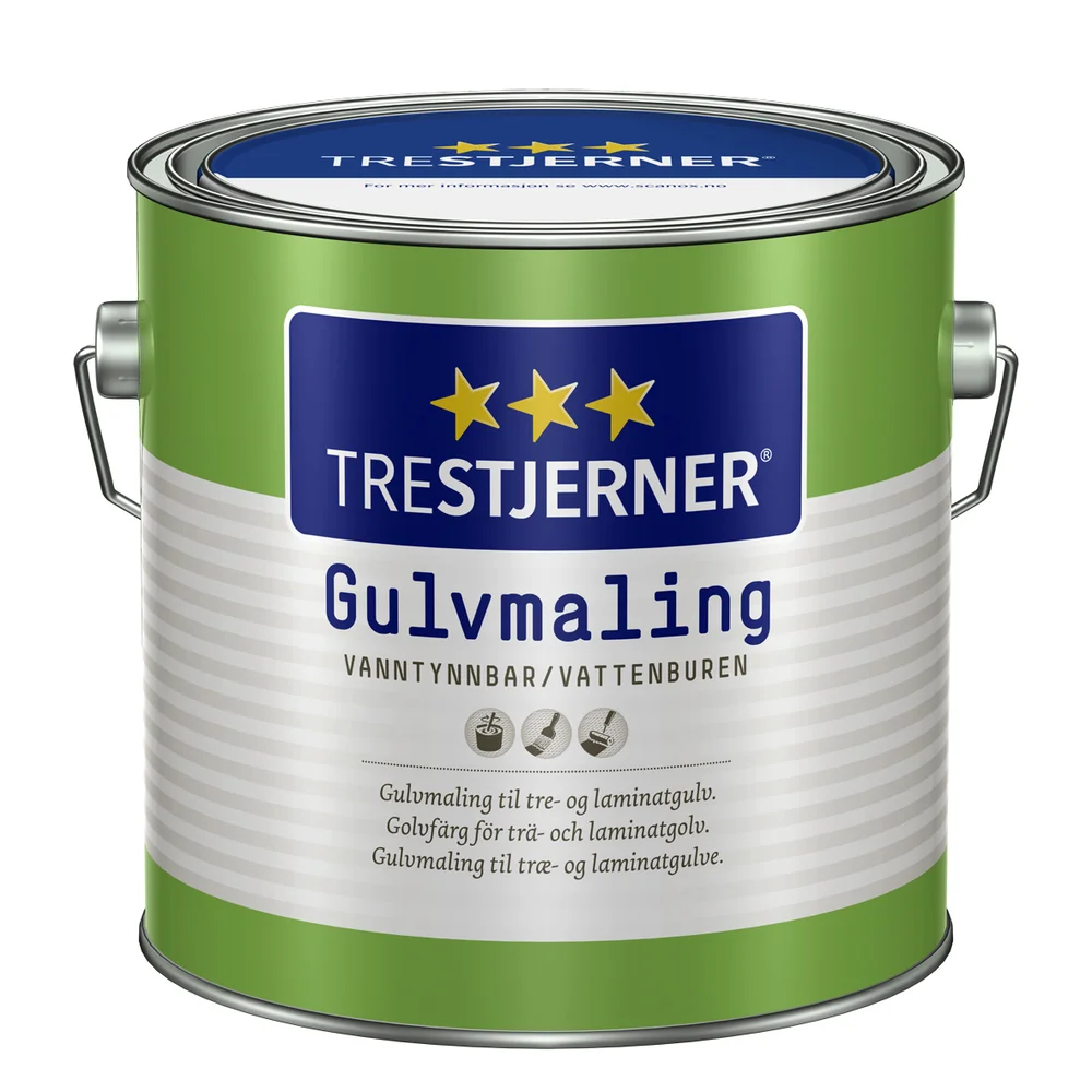 Gulvmaling halvblank 3 liter hvit v:4740055