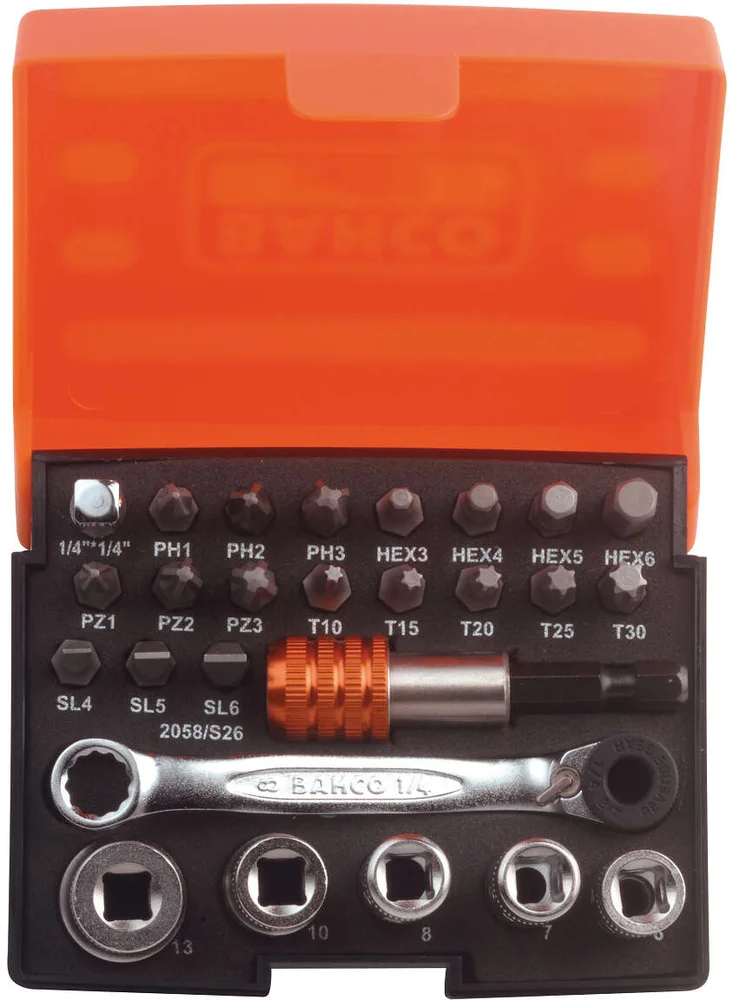 Bahco 2058/S26 bits-skrallesett v:6604814 Bahco 2058/S26 bits-skrallesett v:6604814