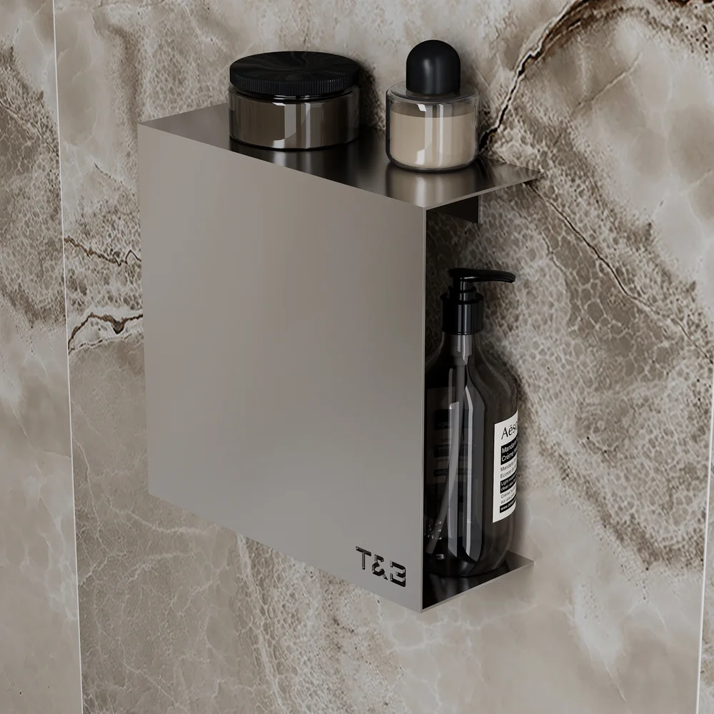 T&B HYLLE T3 BØRSTET ALU v:5394091