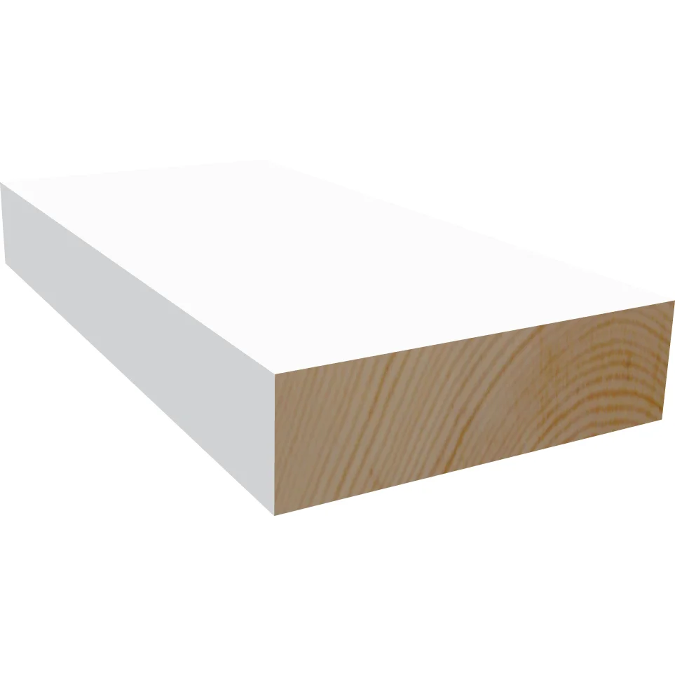 Glattkantlist furu malt hvit bomull S0502-Y 21x95x2400 mm v:2238789