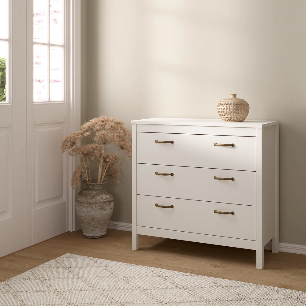 LIND LEONA KOMMODE HVIT 3 SKUFFER 80X38X82 v:5090442 LIND LEONA KOMMODE HVIT 3 SKUFFER 80X38X82 v:5090442