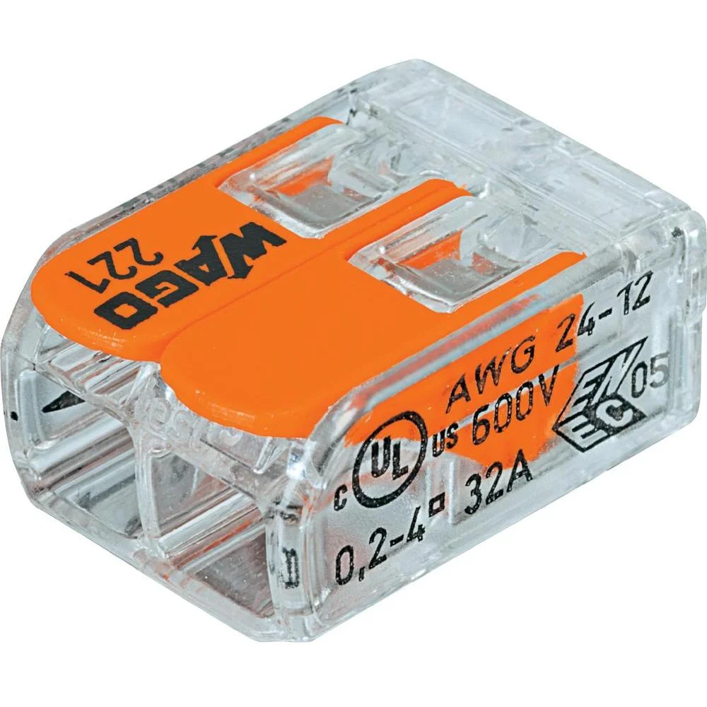 WAGO 221-412 2-LEDER KOBLINGSKLEMME 100STK/PK. v:4854270