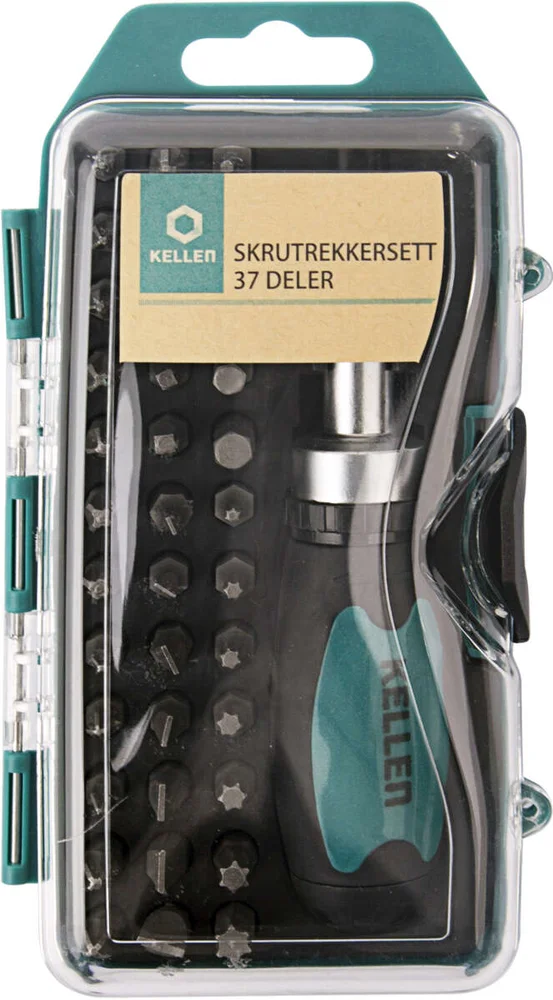 Kellen skrutrekkersett 37 deler v:7712071 Kellen skrutrekkersett 37 deler v:7712071