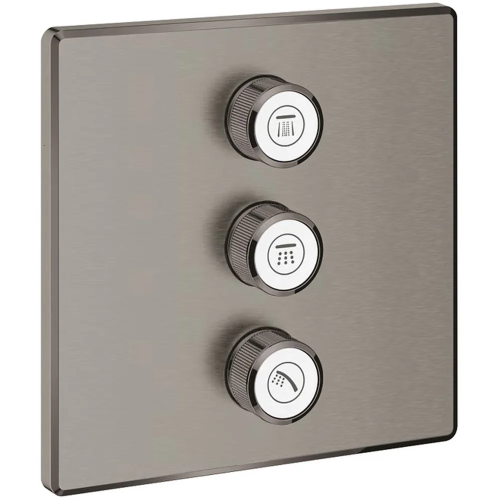 GROHE GROHTERM SMARTCONTROL TERMOSTAT TRIPLEVOLUME BØRSTET HARD GRAPHITE v:8469181