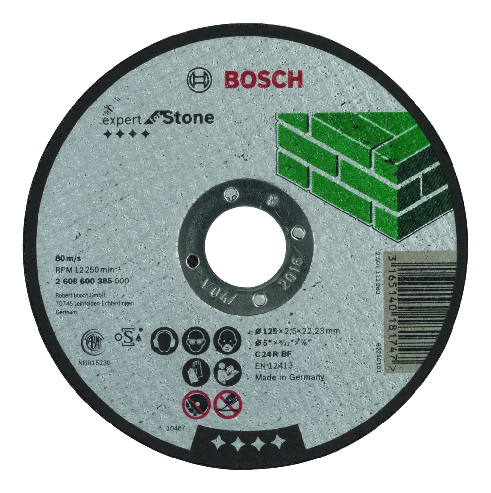 Kappeskive rett sten ø125×22,2×2,5 k24 v:7313932