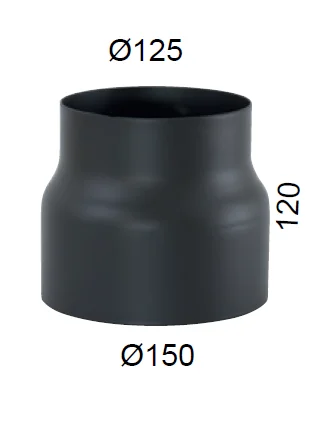 RØYKRØR OVERGANG Ø150-Ø125 BP v:8871927 RØYKRØR OVERGANG Ø150-Ø125 BP v:8871927