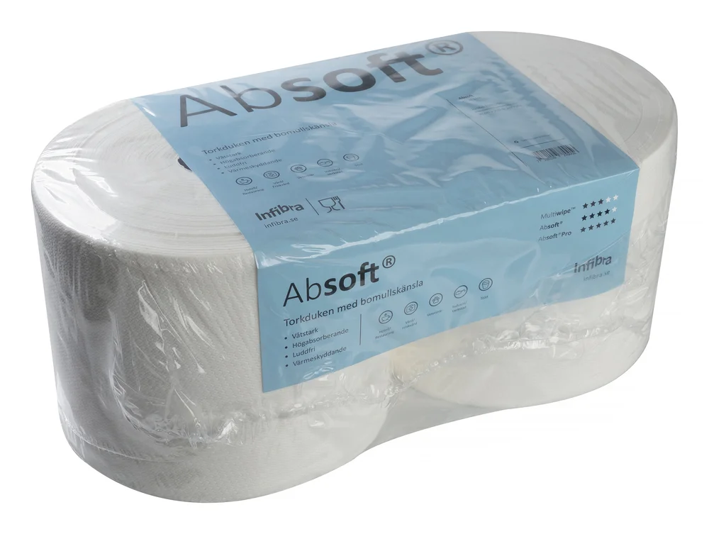Absoft Tørkrull Absoft, 30 cm x 200 m, 2-pakning v:6722250 Absoft Tørkrull Absoft, 30 cm x 200 m, 2-pakning v:6722250