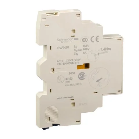 GVAN20 Schneider Electric Hjelpekontaktblokk 3101722 GVAN20 Schneider Electric Hjelpekontaktblokk 3101722