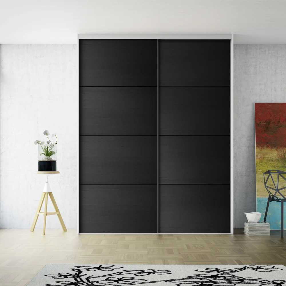 Lind Budget skyvedørsfront 102 cm sort eik v:6626293 Lind Budget skyvedørsfront 102 cm sort eik v:6626293