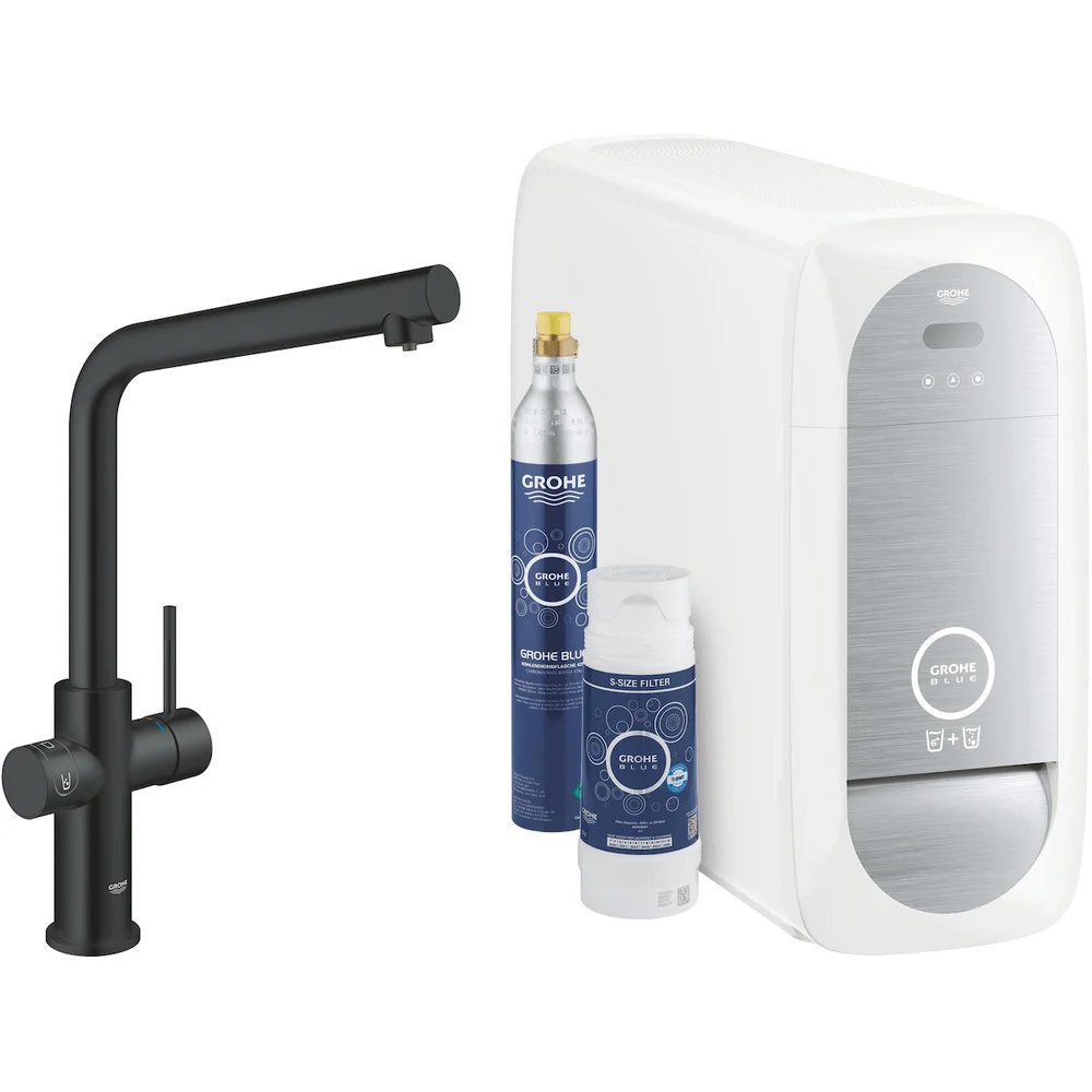GROHE BLUE HOME L-TUT STARTSETT MATT SORT v:4448006 GROHE BLUE HOME L-TUT STARTSETT MATT SORT v:4448006