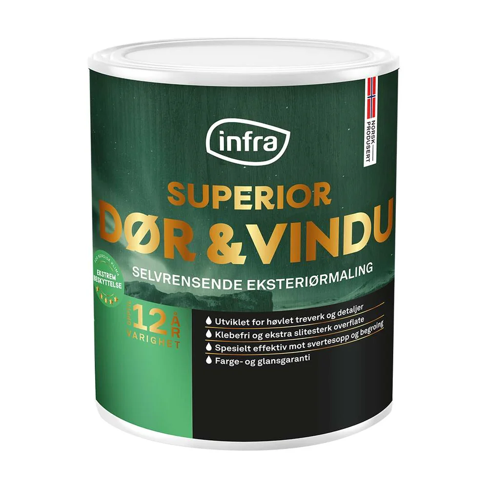 Infra Superior Dør & Vindu 40/halvblank eksteriørmaling v:7261579