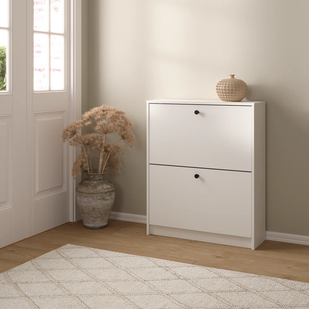 LIND FIORA SKOSKAP HVIT 2 DØRER 70X24X85 v:2687899