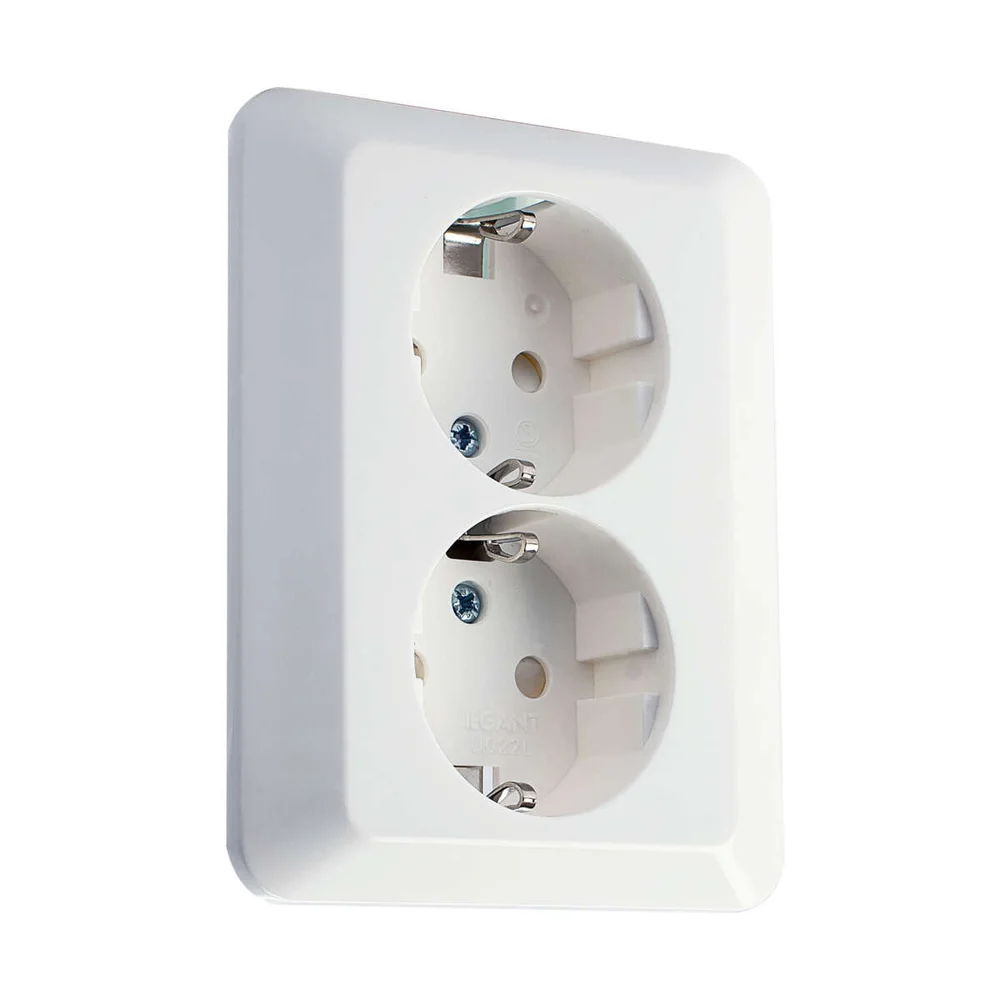 Egant innfelt lav sort dobbel stikkontakt m/jord v:4645312 Egant innfelt lav sort dobbel stikkontakt m/jord v:4645312