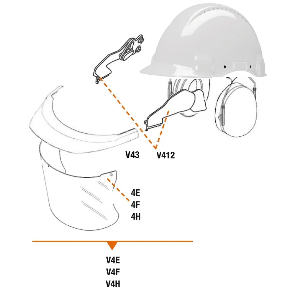 3M Peltor Industrivisir V4F för hjälmmontage v:4145034 3M Peltor Industrivisir V4F för hjälmmontage v:4145034