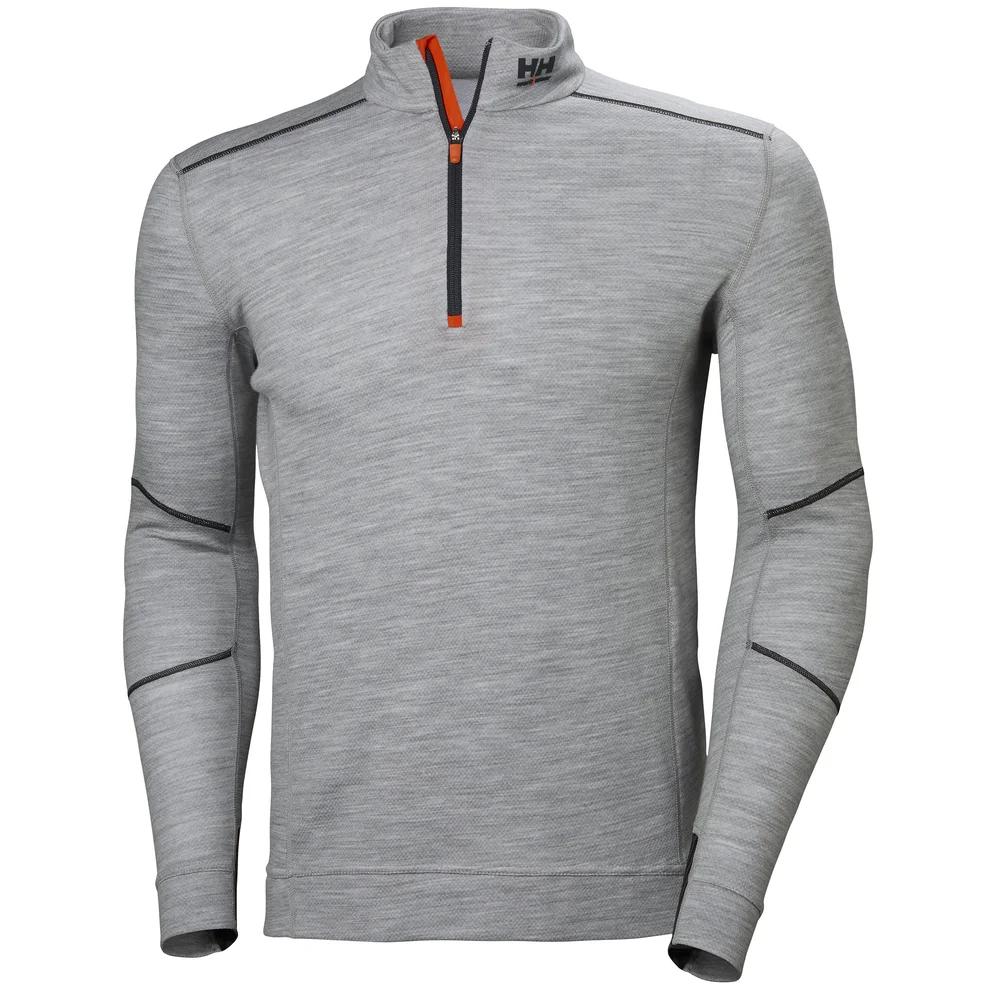 Helly Hansen Workwear Undershirt Lifa merino med glidelås, grå v:3753576 Helly Hansen Workwear Undershirt Lifa merino med glidelås, grå v:3753576
