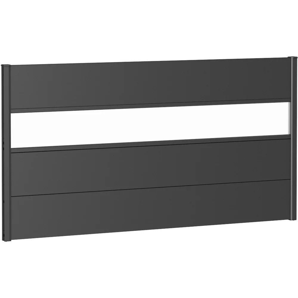 BIOHORT VEGGPANEL FOR LEVEGG AKRYLGLASS 180X90 MØRK GRÅ METALLIC v:8783448