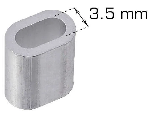Wirelås alu 3,5mm v:8329517 Wirelås alu 3,5mm v:8329517