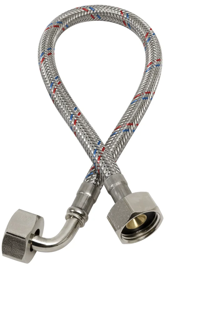 Gelia Tilkoblingsslange PEX, metallomspunnet myk, rett-vinkel v:3952781