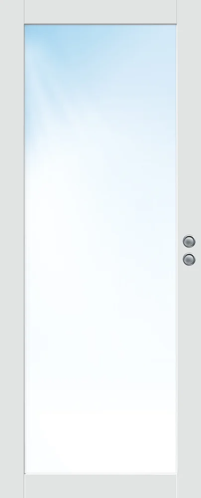Skyvedør Base 1 med glass hvit 100×190 cm v:4728177