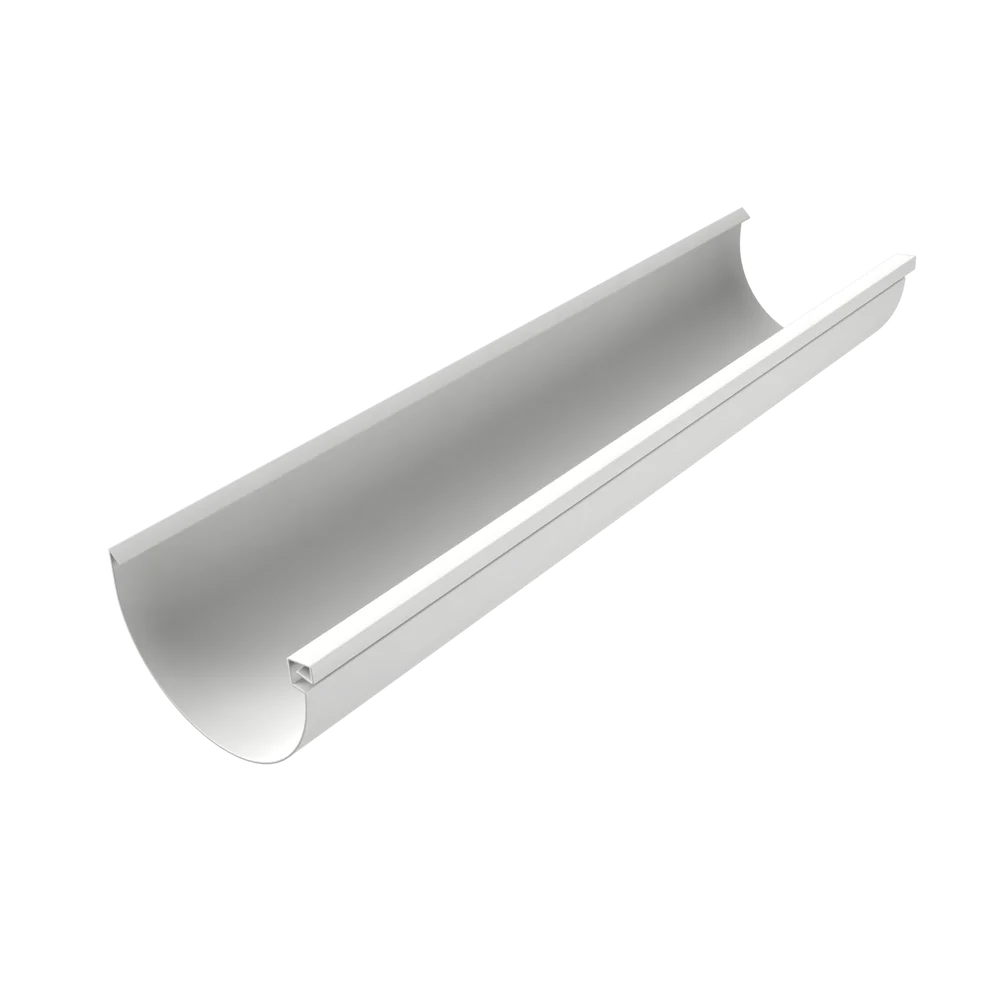 Takrenne Aluminium 100mm 3m Hvit - Grøvikrenna v:4440199
