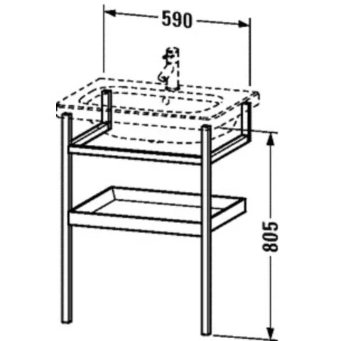 Durastyle DS988101876 Duravit Benkonstruksjon 4045776