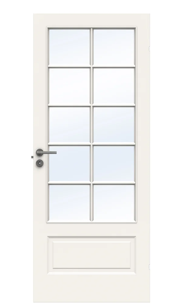Style SP10 innerdør med glass 80×210 cm hvit v:1816708