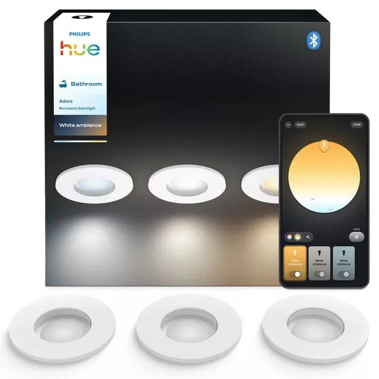 Philips Hue Innfelt Spotlight Adore HUE, GU10, 4,2W, hvit, 3-pakning v:7825814 Philips Hue Innfelt Spotlight Adore HUE, GU10, 4,2W, hvit, 3-pakning v:7825814