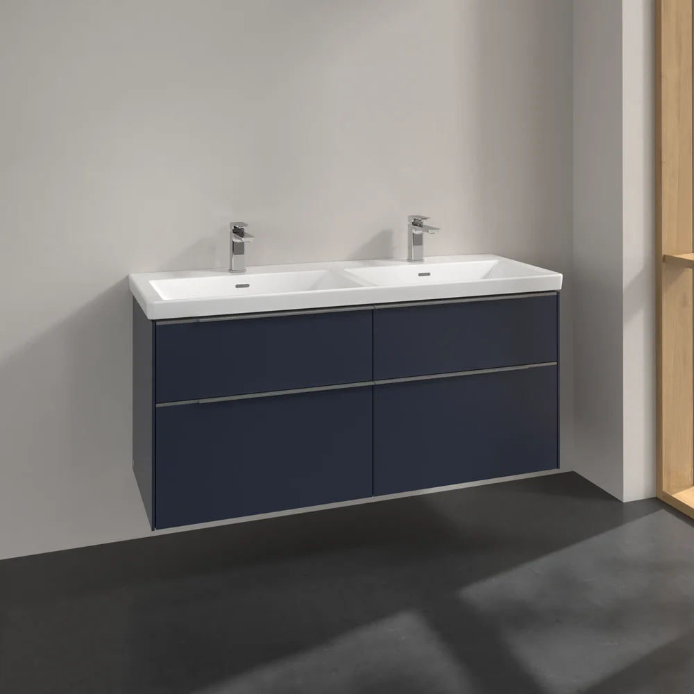 V&B SUBWAY 3.0 SERVANTSKAP 127X57 F/DOBBEL SERVANT MARINE BLUE HÅNDTAK I KROM v:6021129