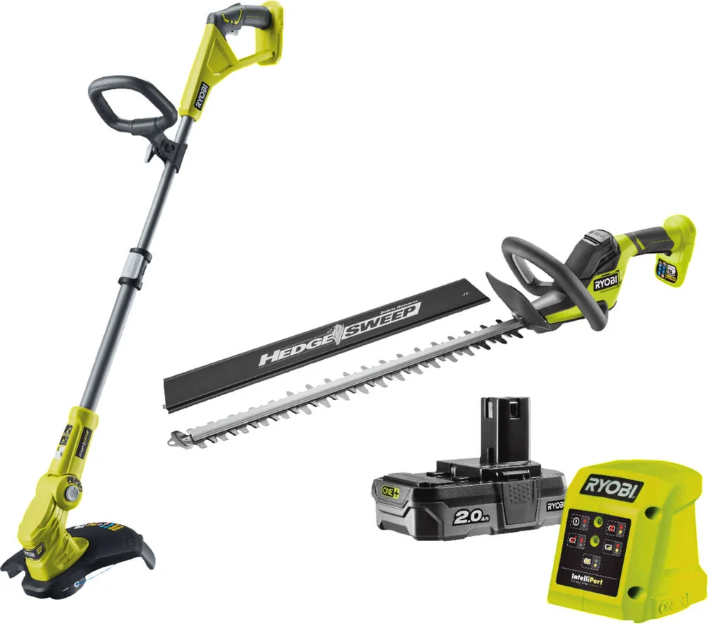 Ryobi ONE+ RY18LT18HTA-120 gresstrimmer/hekksaks m/batteri v:5972498