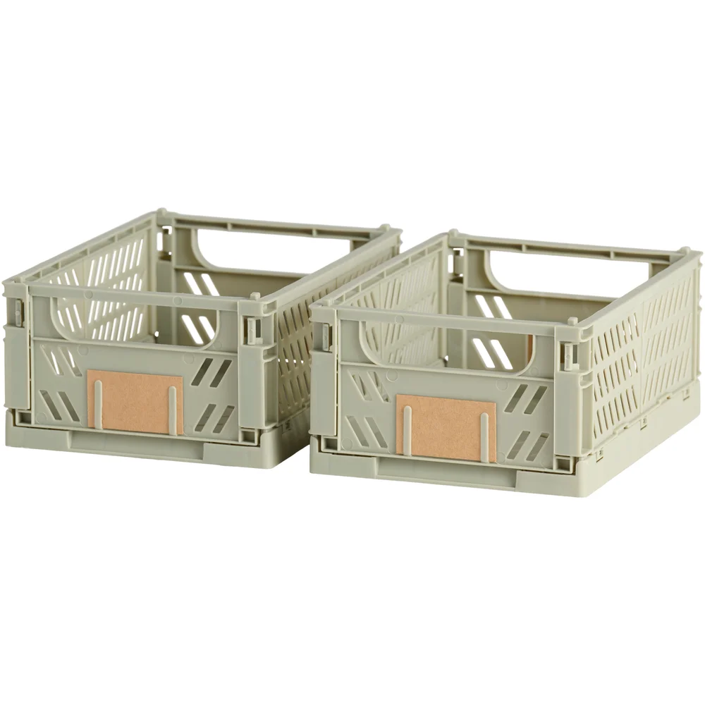 DAY SAMMENLEGGBAR KASSE 2STK 17X12.5X7CM LYS GRØNN v:6371012 DAY SAMMENLEGGBAR KASSE 2STK 17X12.5X7CM LYS GRØNN v:6371012