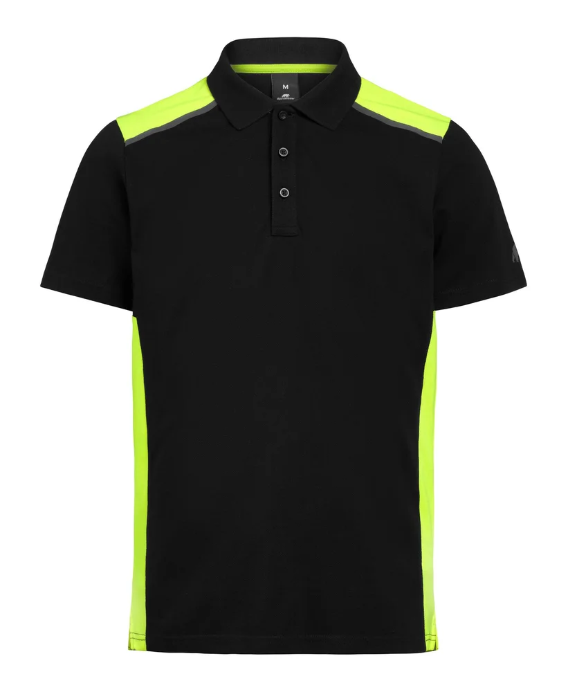 PIQUE CONTRAST 106-0 SVART/GUL v:4284364
