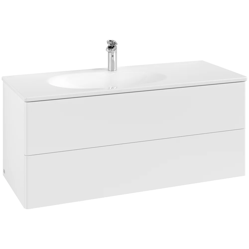 V&B ANTAO SERVANTSKAP 2 SKUFFER GLATT 1188X504X492 VENSTRE MATT HVIT v:5002754