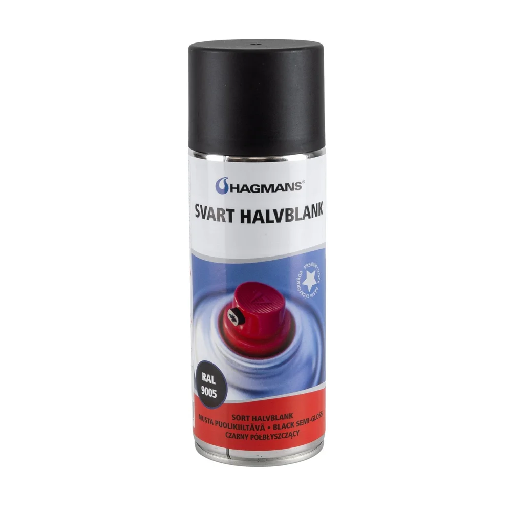 Hagmans Dekkmaling halvblank svart, 400 ml v:3710855 Hagmans Dekkmaling halvblank svart, 400 ml v:3710855