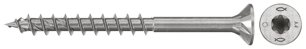 Treskrue syrefast A4 senkhode TX 4,5x50 mm 200 stk v:4881333