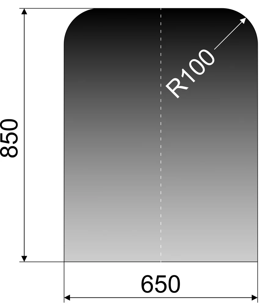 GULVPLATE 650X850X6MM SOTET GLASS v:2723511 GULVPLATE 650X850X6MM SOTET GLASS v:2723511