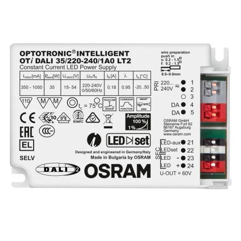 Optotronic Intelligent DALI Osram LED-driver 3060978 Optotronic Intelligent DALI Osram LED-driver 3060978