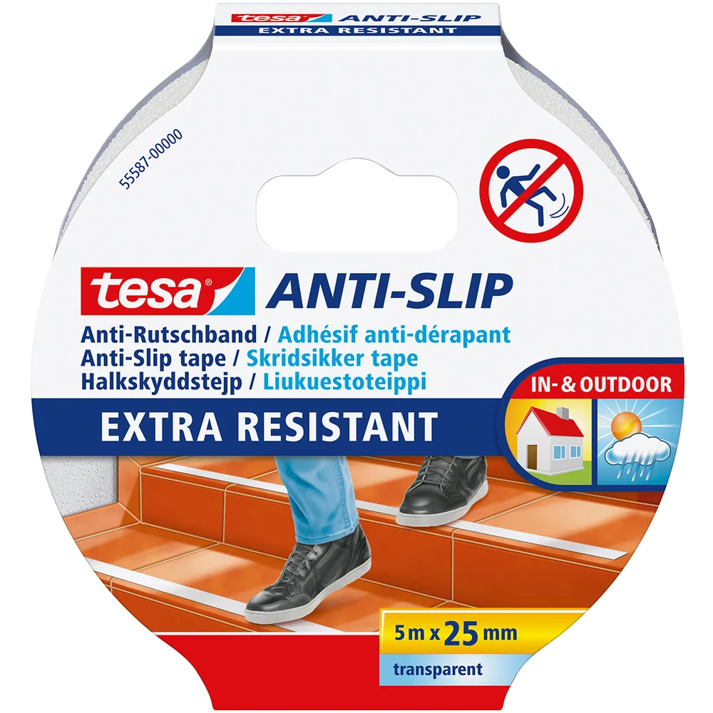 TESA ANTI-SKLI TAPE HVIT 5M X 25MM v:7555152 TESA ANTI-SKLI TAPE HVIT 5M X 25MM v:7555152