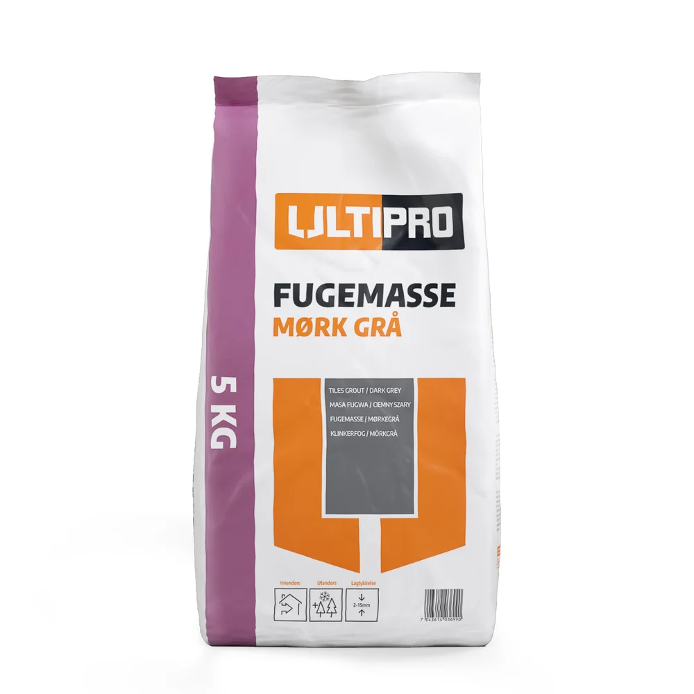 Fugemasse mørkgrå sekk 5 kg v:2511248
