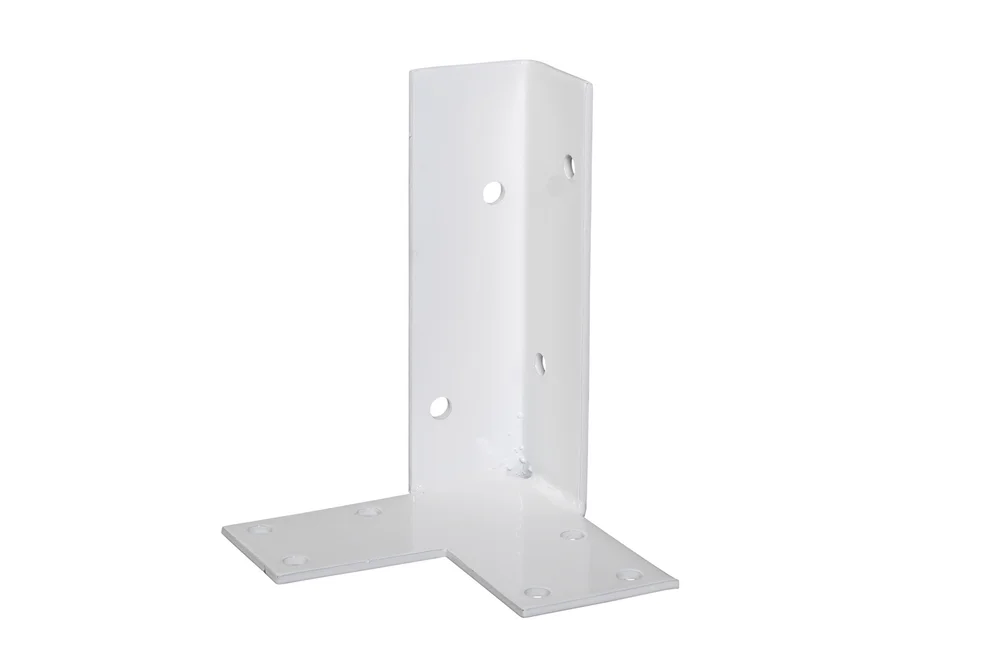 STOLPEFOT M/PLATE HJØRNE HVIT v:7948968