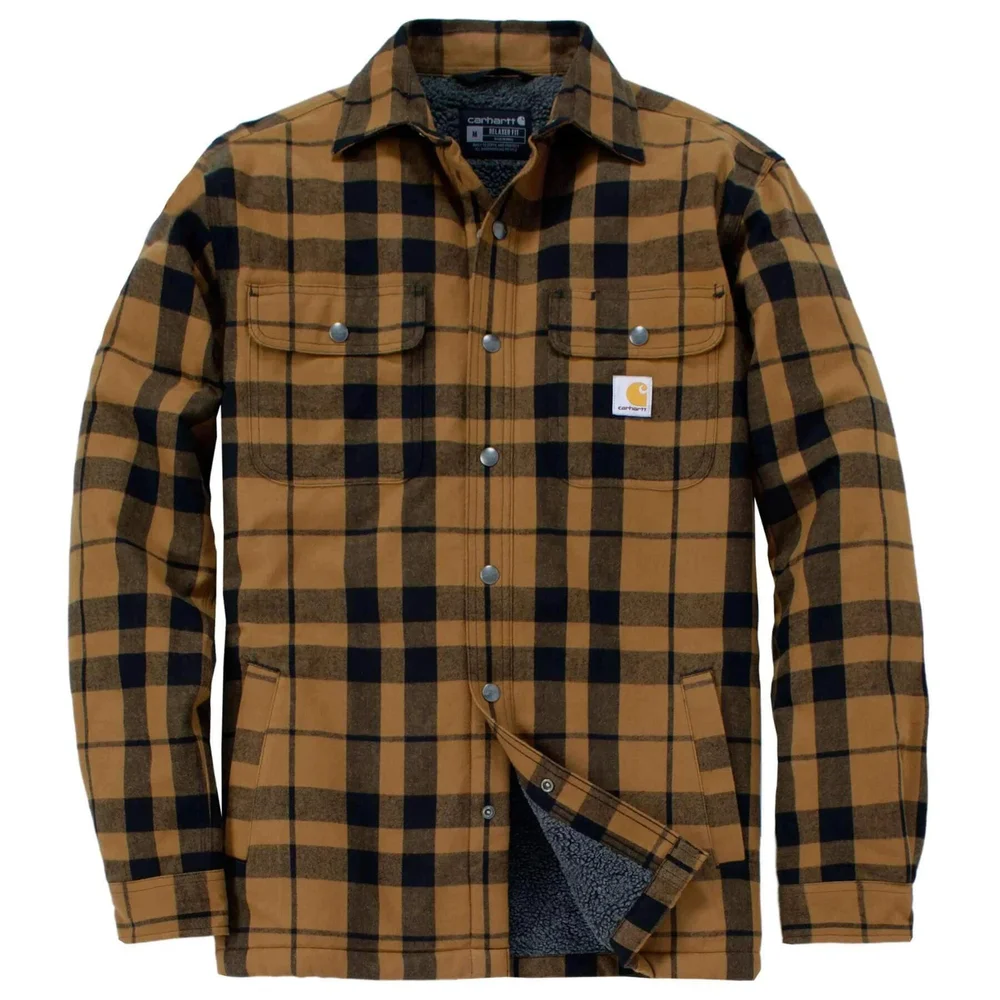Carhartt Skjortejakke flanell, brunrutet v:1643350 Carhartt Skjortejakke flanell, brunrutet v:1643350