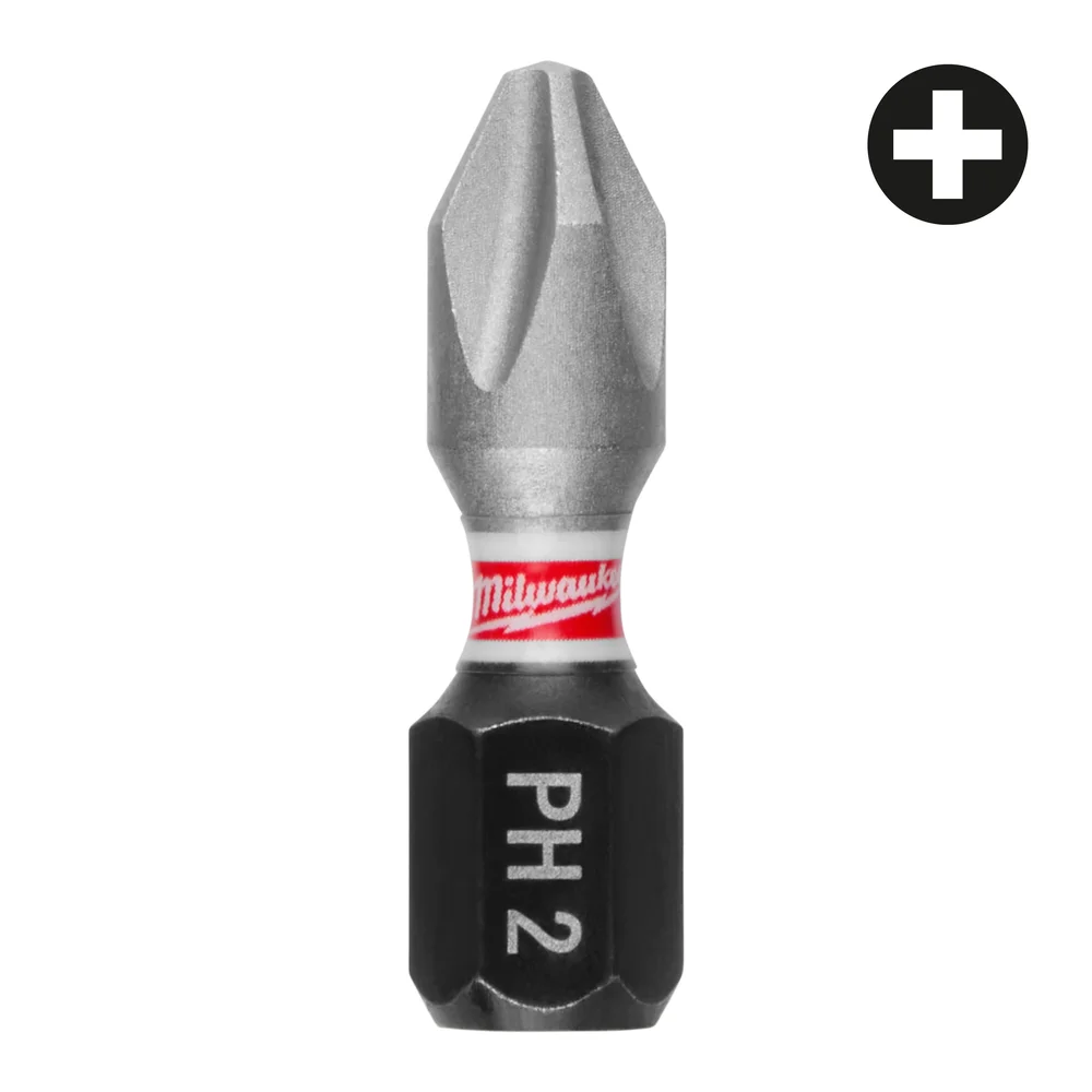 Milwaukee Bits Shockwave PH2, 25 mm, 3-pakning v:9017608
