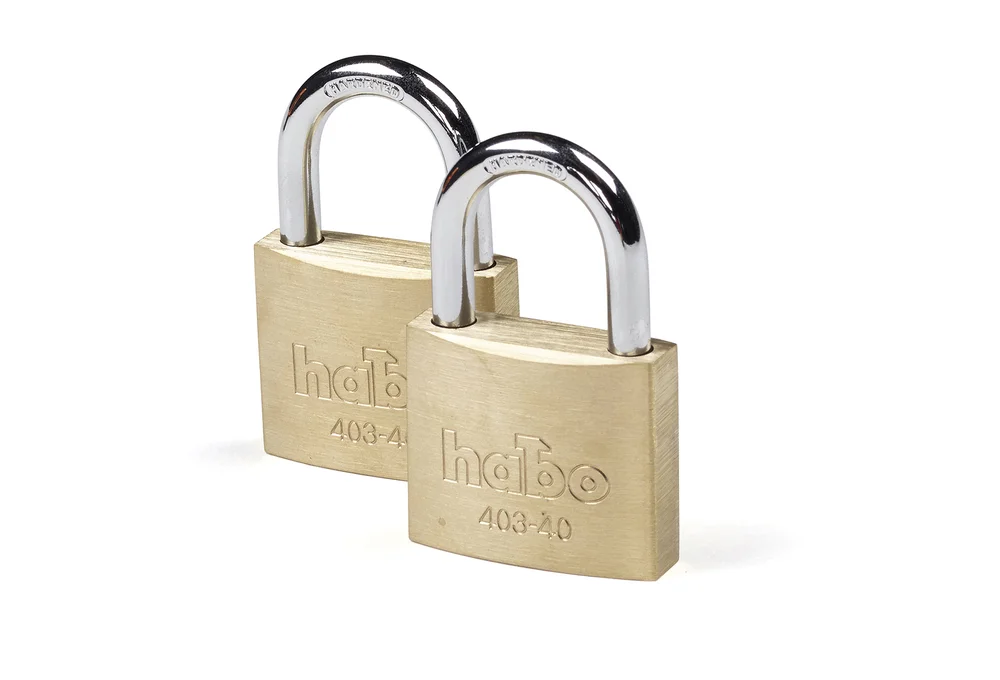 Habo hengelås 403-40 messing 2-pk v:6765620 Habo hengelås 403-40 messing 2-pk v:6765620