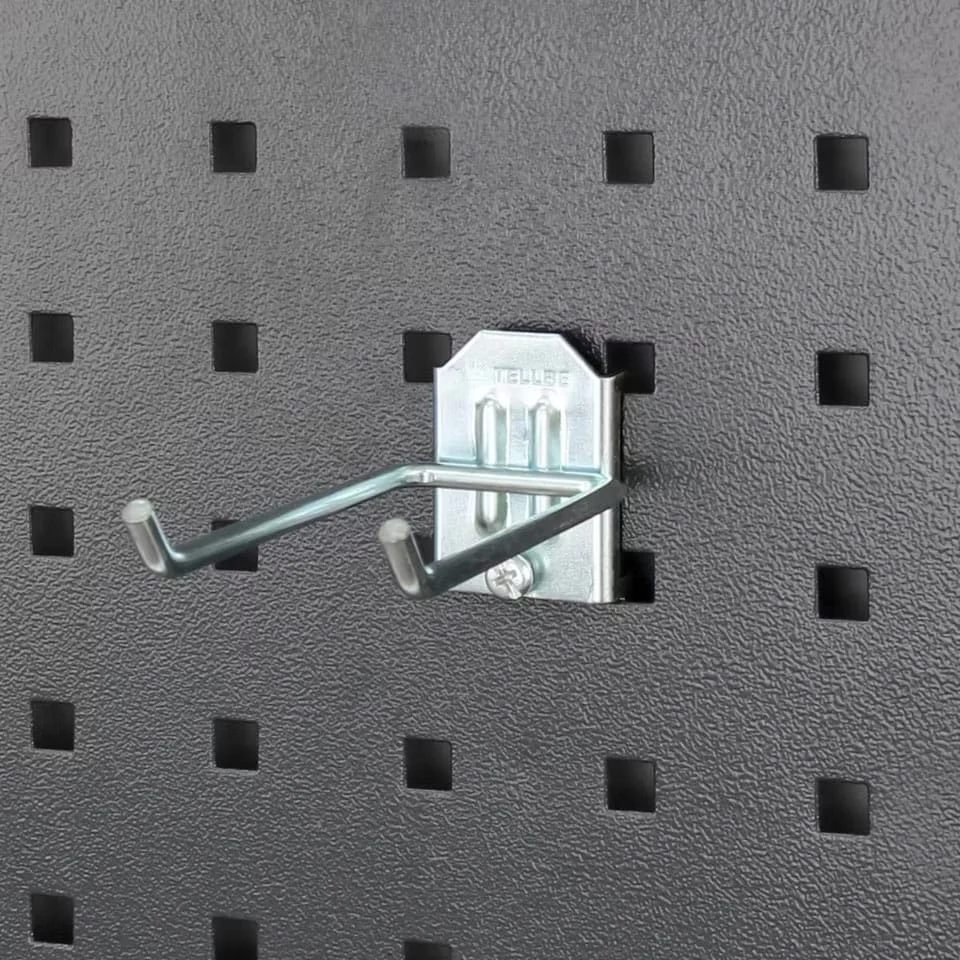 Tellbe Dobbelkrok til verktøypanel, elfz, 5x100x45 mm, 3-pk. v:5642476 Tellbe Dobbelkrok til verktøypanel, elfz, 5x100x45 mm, 3-pk. v:5642476