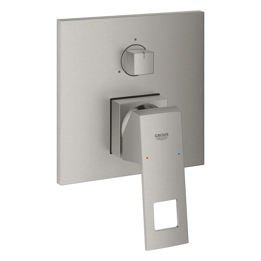 GROHE EUROCUBE ETTGREPSBATTERI FOR INNBYGGING M/3 UTLØP SUPERSTEEL v:7531246 GROHE EUROCUBE ETTGREPSBATTERI FOR INNBYGGING M/3 UTLØP SUPERSTEEL v:7531246