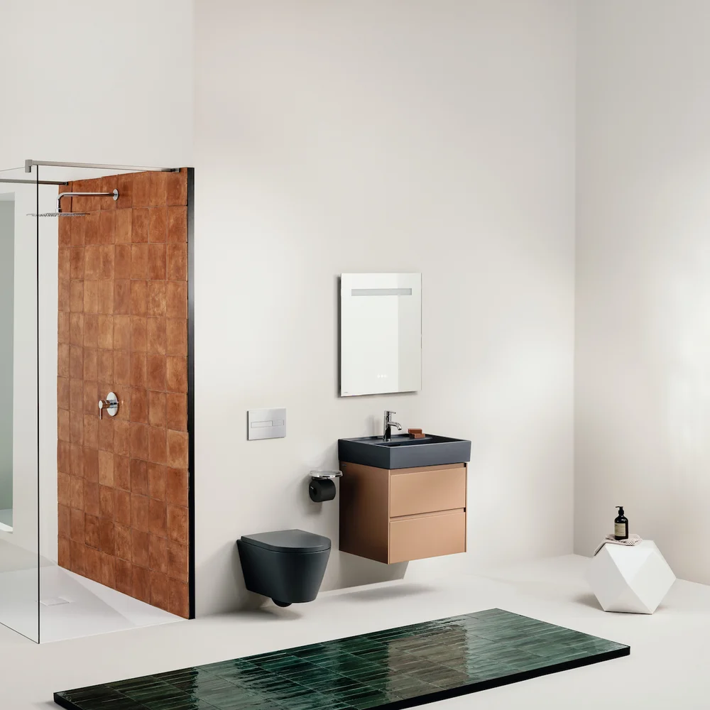 LAUFEN KARTELL KOMPAKT VEGGSKÅL RIMLESS 49X37 CM MATT SORT v:6949608