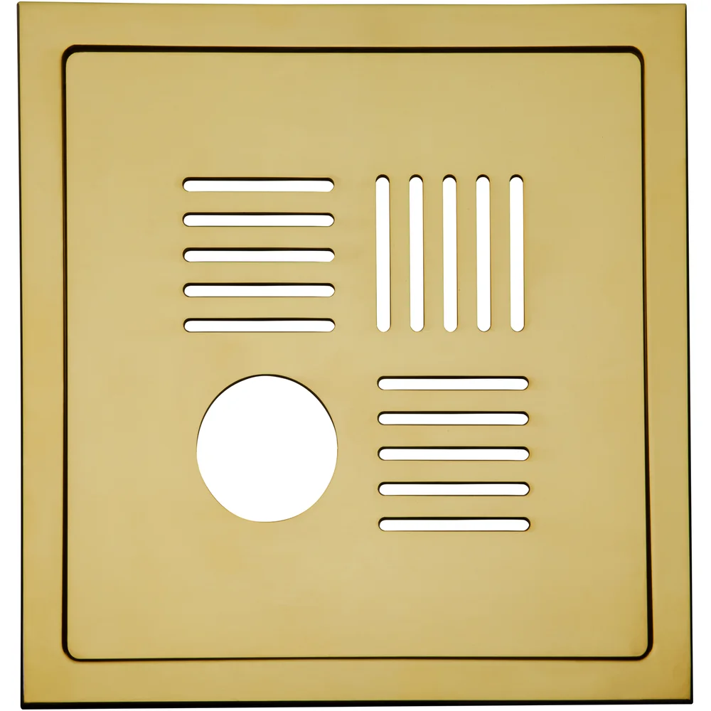 DESIGN SLUKRIST N°13 20X20CM M/UTHUGG POLERT MESSING v:1931286 DESIGN SLUKRIST N°13 20X20CM M/UTHUGG POLERT MESSING v:1931286