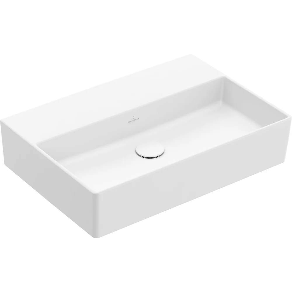VILLEROY & BOCH MEMENTO 2.0 SERVANT 60 CM U/ARMATURHULL STONE WHITE CERAMICPLUS U/OVERLØP v:1801340