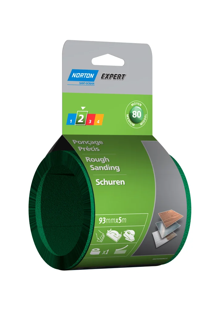Slipepapir rull k80 93mmx5mtr v:4962723